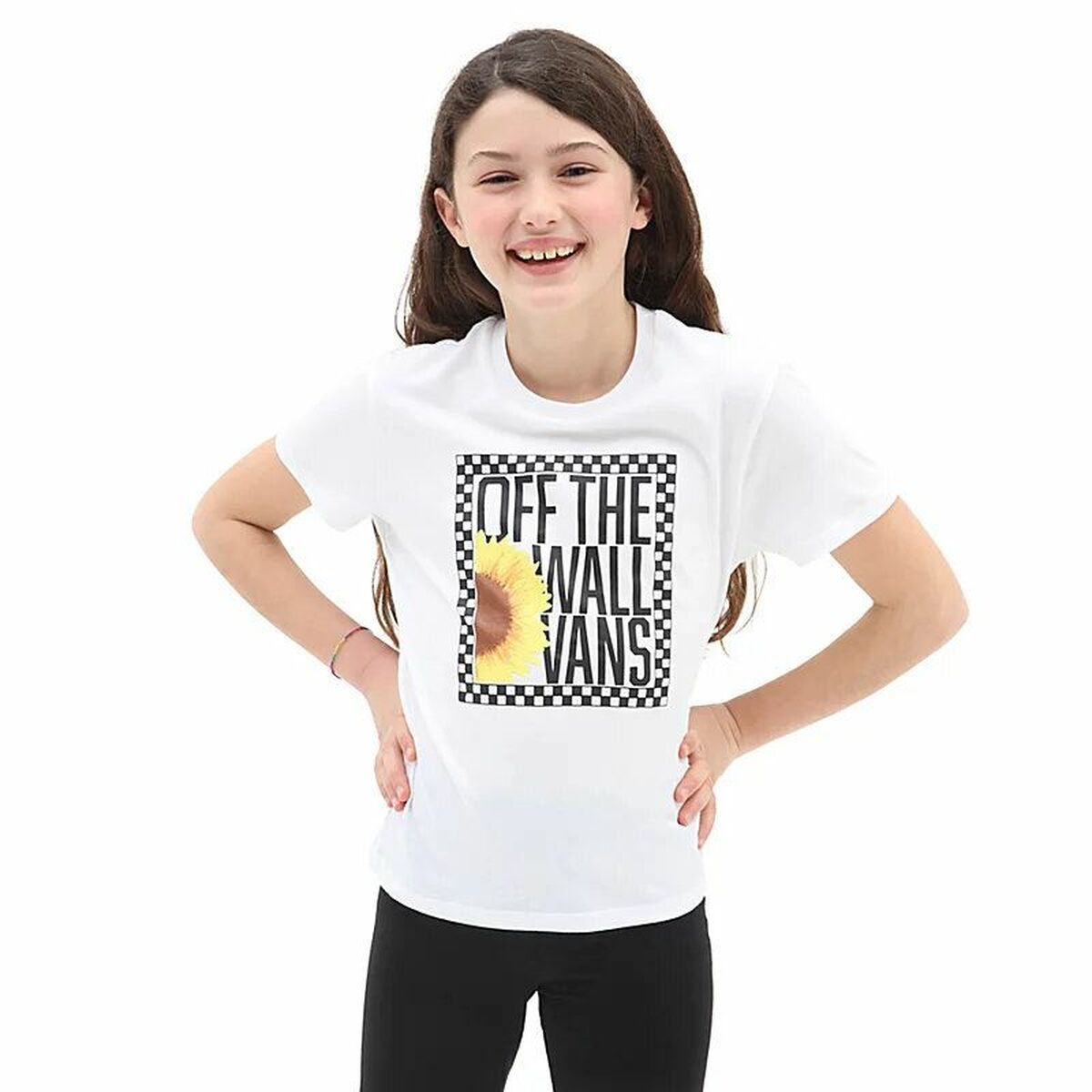 Child's Short Sleeve T-Shirt Vans Sunlit Crew White S